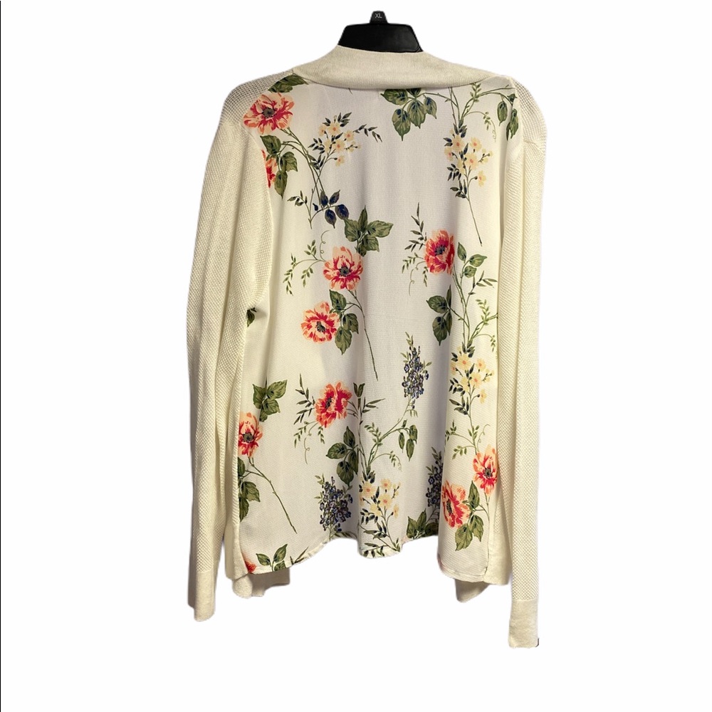 Flowered back cardigan